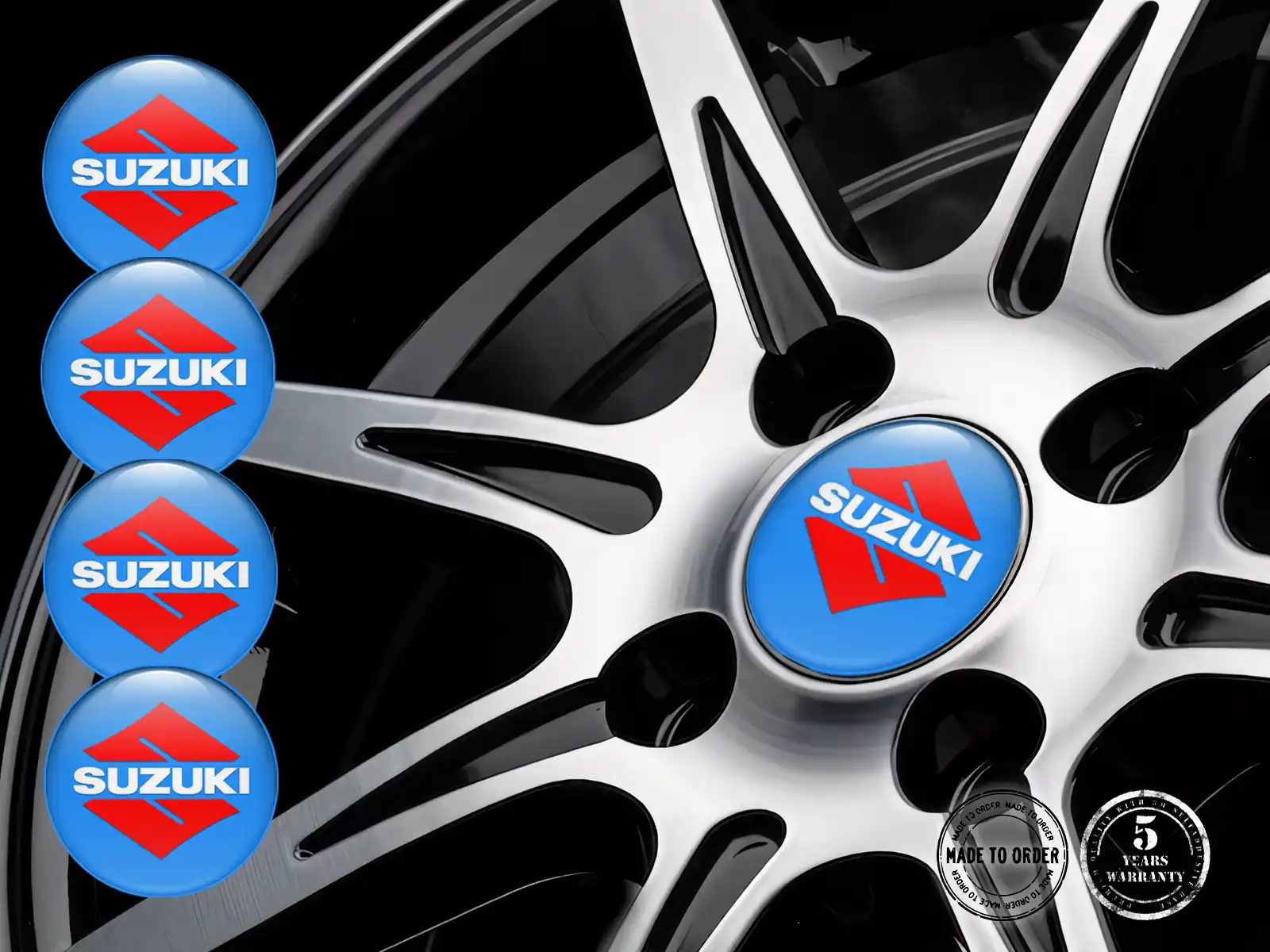 Suzuki Wheel Decals High-Performance Stellar Grid